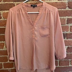 Mauve Blouse with button detail